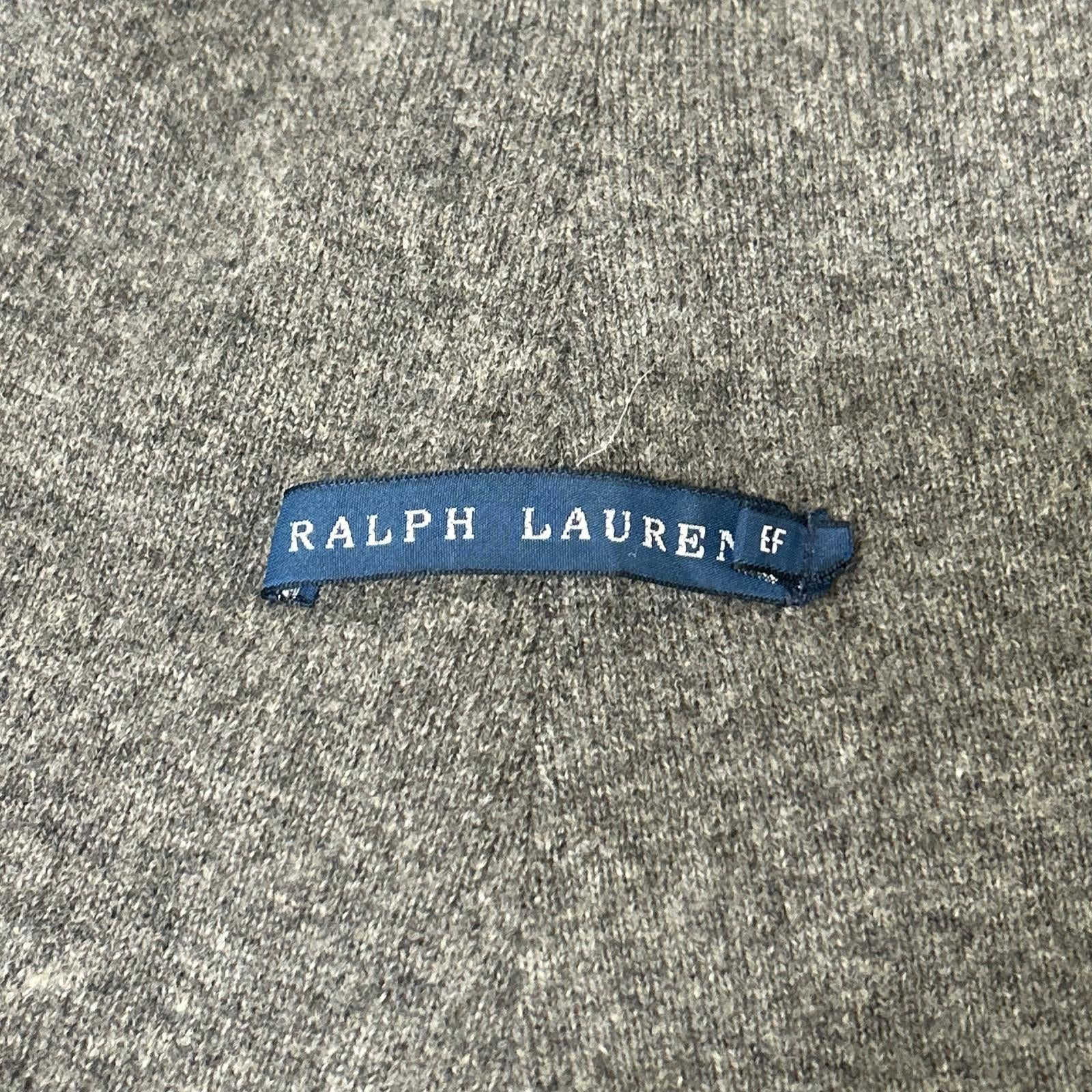 RALPHLAUREN ラルフローレン グレー フード付きケーブルニット ロングジレ ベスト