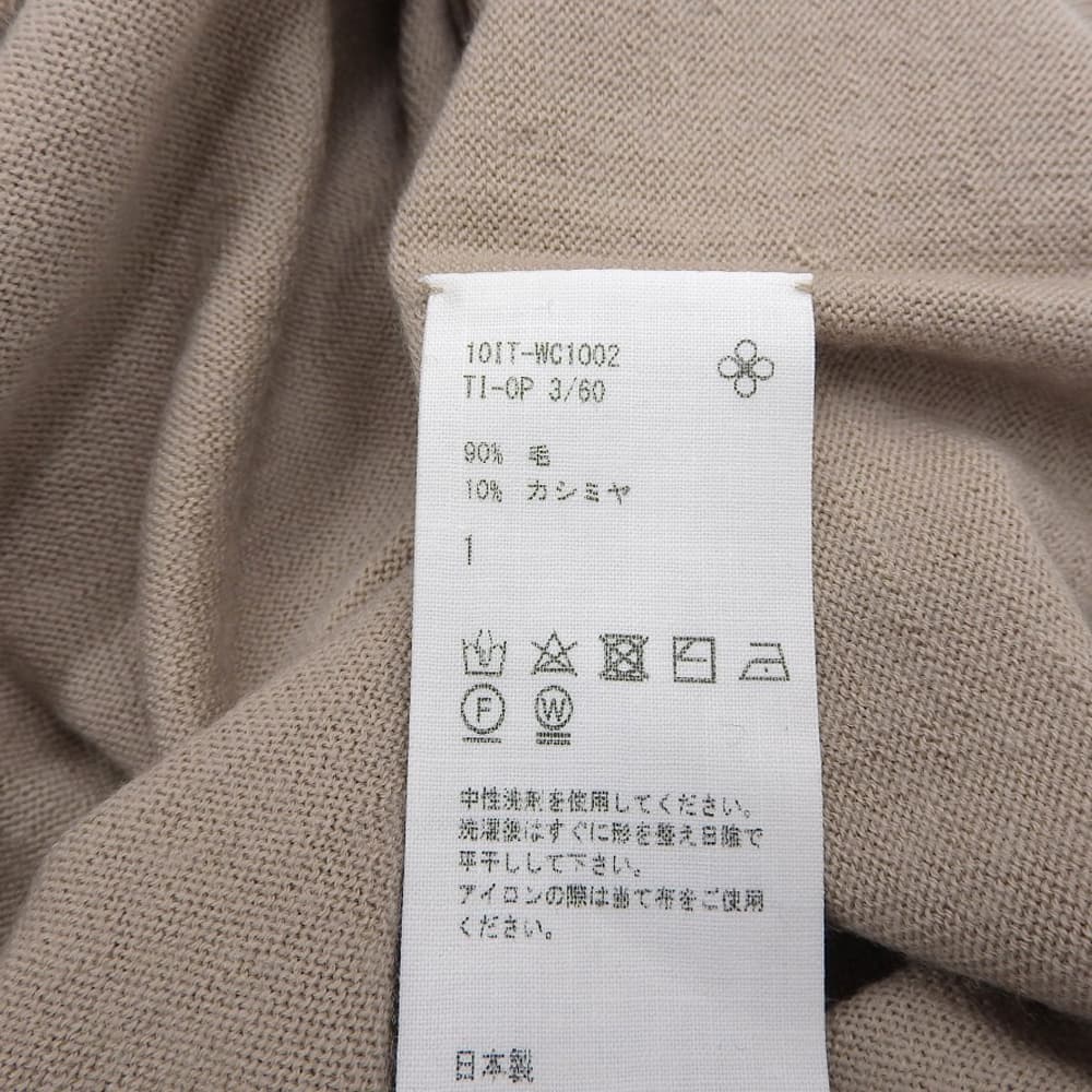 近乎全新 NATSUME 羊毛羊绒圆领上衣 女士 米色 1 10IT-WC1002 上衣 1 女士