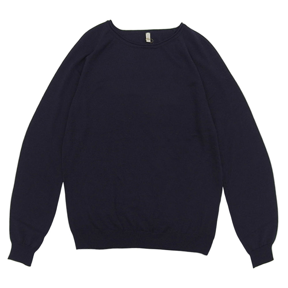 Like New ItoI NATSUME Wool-Cashmere Crew Neck Knit Top Women's Navy 1 09IT-WC0002 Tops 1 Women's
