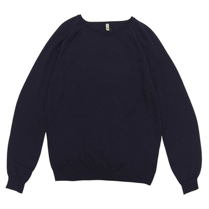 Like New ItoI NATSUME Wool-Cashmere Crew Neck Knit Top Women's Navy 1 09IT-WC0002 Tops 1 Women's