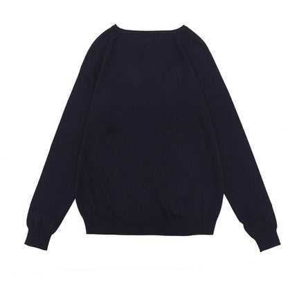 Like New ItoI NATSUME Wool-Cashmere Crew Neck Knit Top Women's Navy 1 09IT-WC0002 Tops 1 Women's