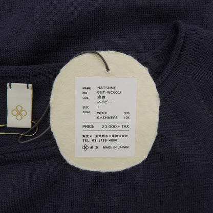 Like New ItoI NATSUME Wool-Cashmere Crew Neck Knit Top Women's Navy 1 09IT-WC0002 Tops 1 Women's