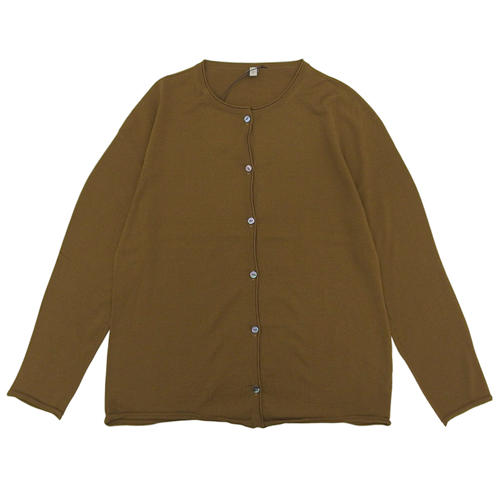 As new Itoiori SHURO Wool Cashmere Crew Neck Knit Cardigan Women's Brown Size 2 10IT-WC1003 Tops 2 Women's
