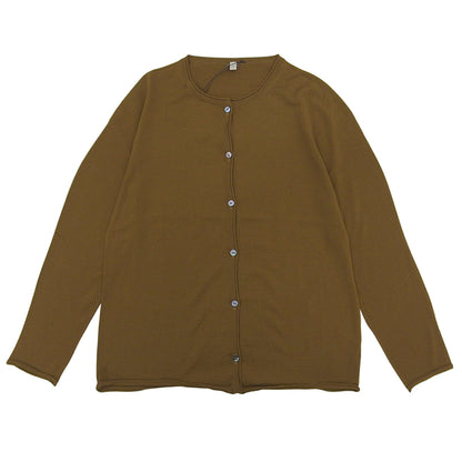 As new Itoiori SHURO Wool Cashmere Crew Neck Knit Cardigan Women's Brown Size 2 10IT-WC1003 Tops 2 Women's