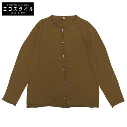 As new Itoiori SHURO Wool Cashmere Crew Neck Knit Cardigan Women's Brown Size 2 10IT-WC1003 Tops 2 Women's