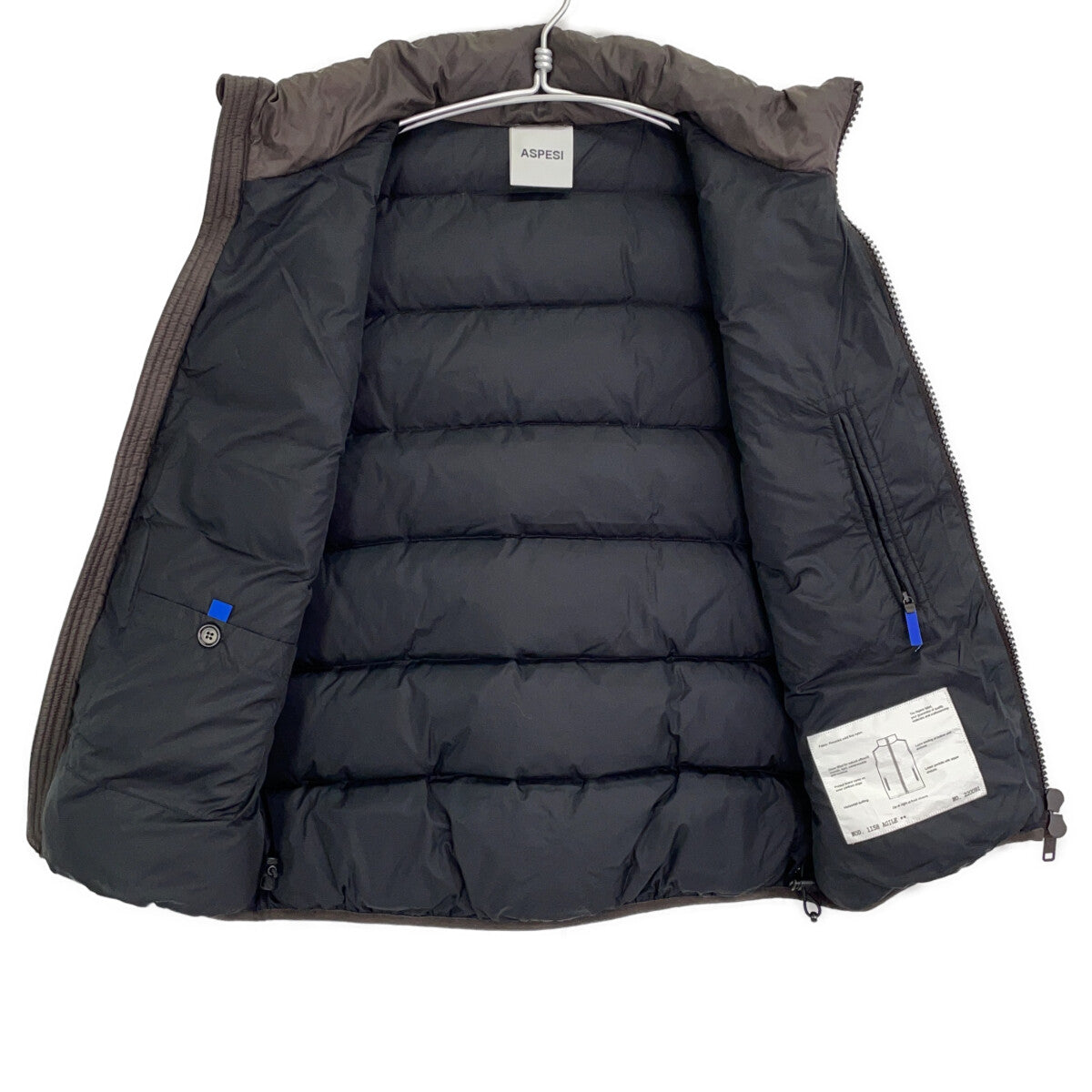 ASPESI W2I 1I58 V006 Brown × black AGILE down vest Vest