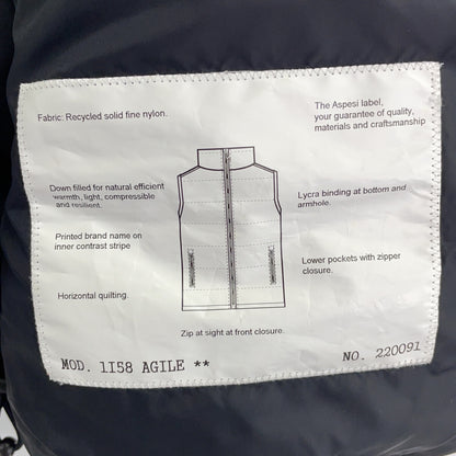 ASPESI W2I 1I58 V006 Brown × black AGILE down vest Vest