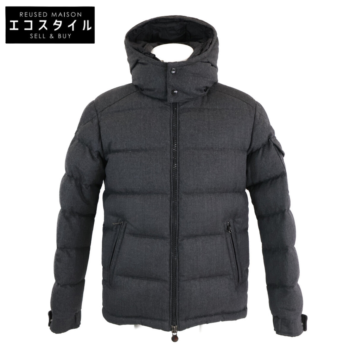 MONCLER モンクレール 【美品】MONTGENEVRE モンジュネーブル ウール フード付ダウン ジャケット