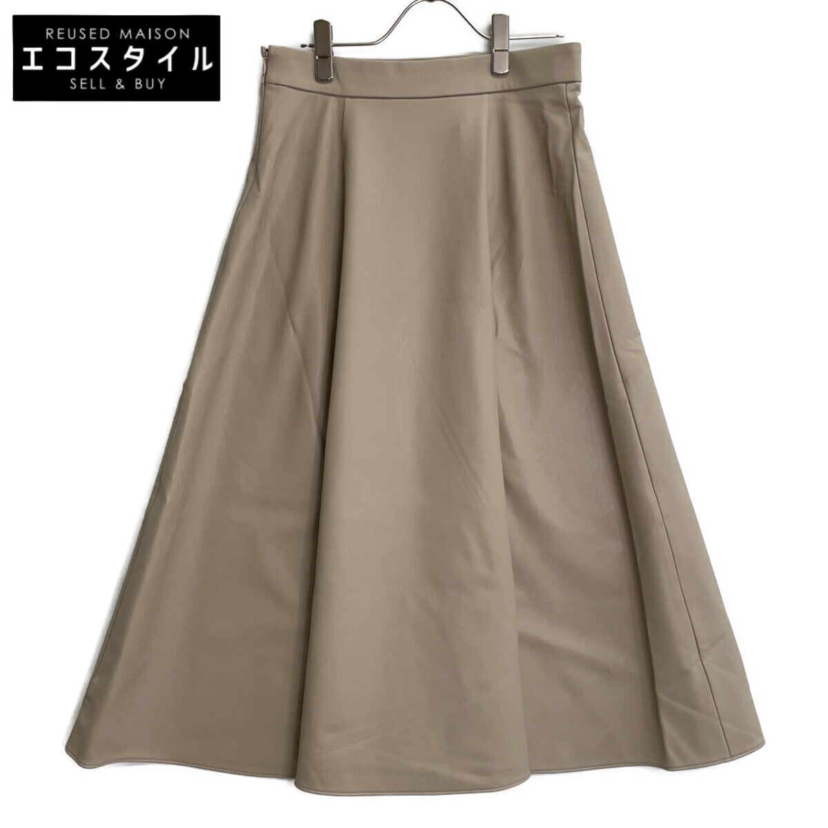 BEIGE SARAH SOFT FAUX LEATHER SKIRT 040 Women's