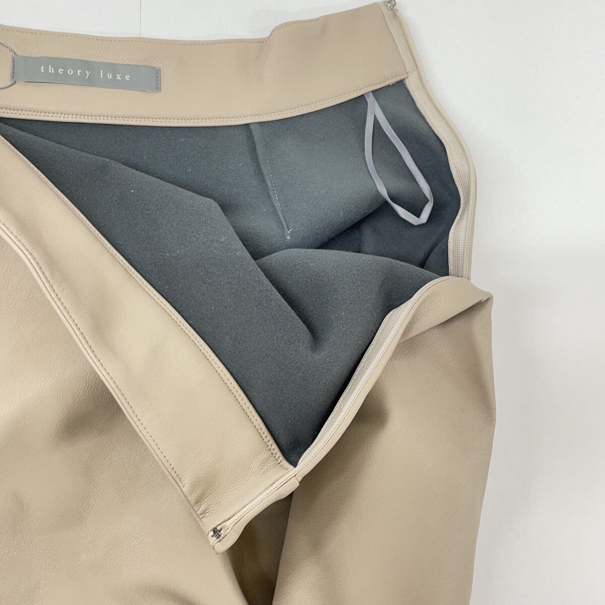 BEIGE SARAH SOFT FAUX LEATHER SKIRT 040 Women's
