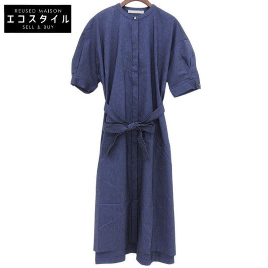 【SALE】 theory luxe セオリーリュクス MENORA CHAMBRAY.STRETCH ベルト付き ワンピース レディース ネイビー 38 ワンピース