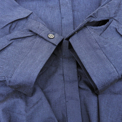 theory luxe MENORA CHAMBRAY.STRETCH Belted Dress Women's Navy 38 Dress