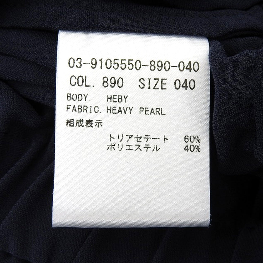 theory luxe Theory Luxe 几乎全新 HEBY HEAVY PEARL 抽绳连衣裙 女式 海军蓝 40 连衣裙