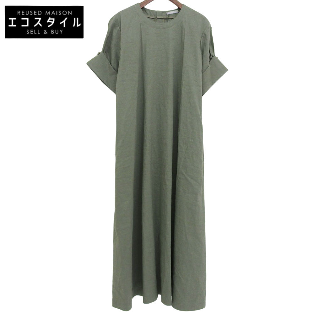 theory luxe Theory Luxe 未使用 APRI ECO CRUNCH WASH 短袖连衣裙 女士 卡其色 38 22SS 连衣裙