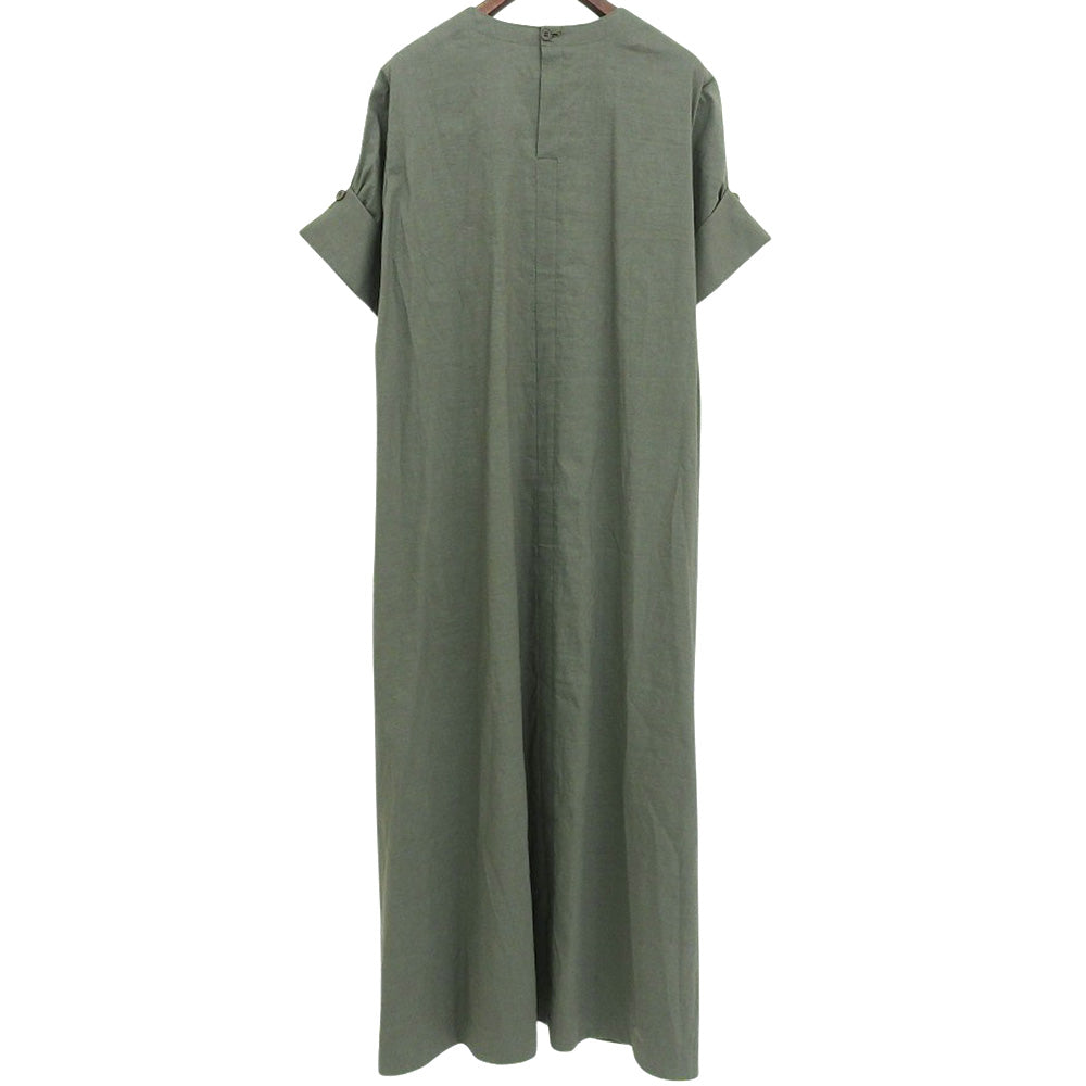theory luxe Theory Luxe 未使用 APRI ECO CRUNCH WASH 短袖连衣裙 女士 卡其色 38 22SS 连衣裙