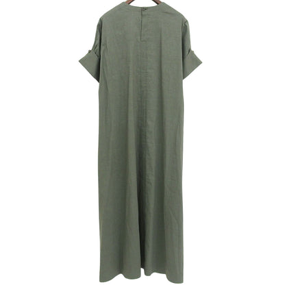 theory luxe Theory Luxe 未使用 APRI ECO CRUNCH WASH 短袖连衣裙 女士 卡其色 38 22SS 连衣裙