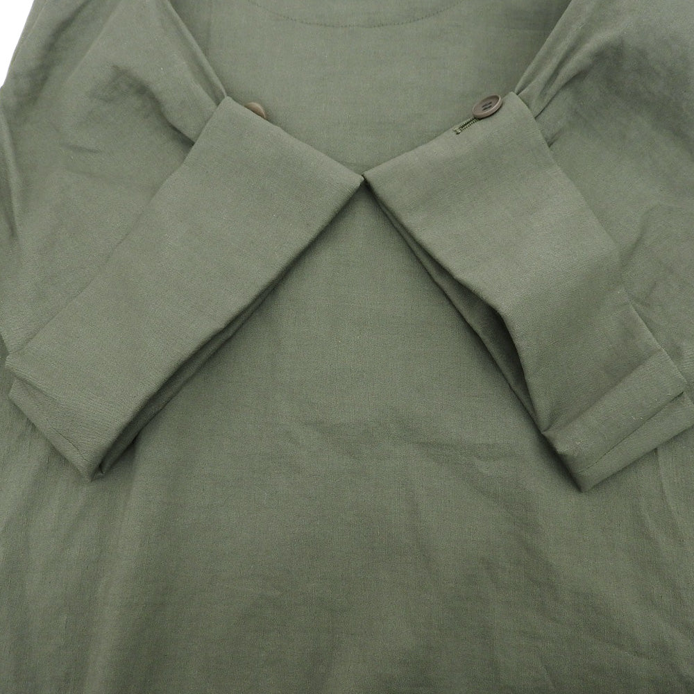 theory luxe Theory Luxe 未使用 APRI ECO CRUNCH WASH 短袖连衣裙 女士 卡其色 38 22SS 连衣裙