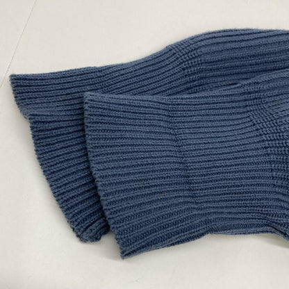 1903-011 Blue rib stitch zip cardigan top 2 men's