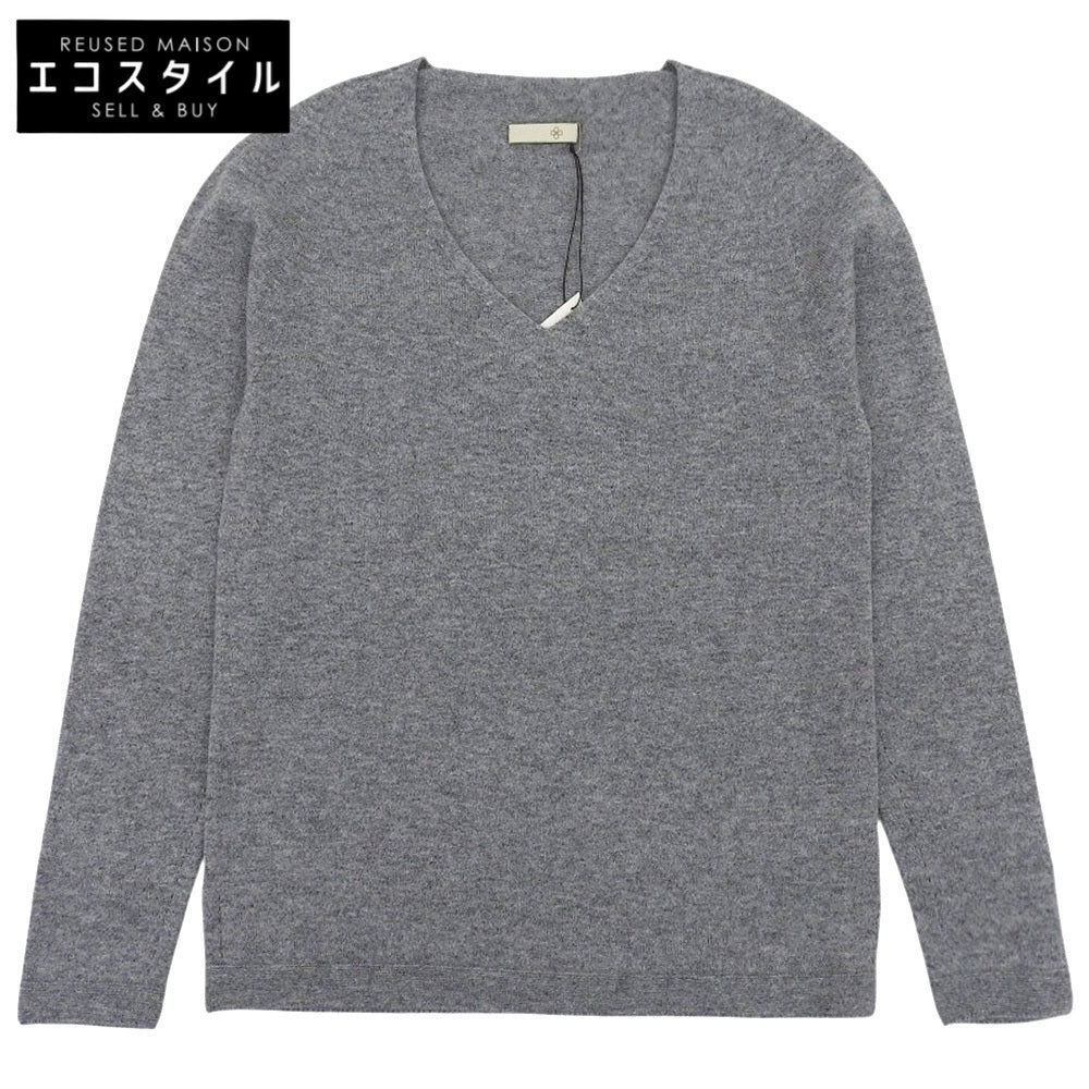 TOYOBOSHI Toyo Boushi Like New Itoi KIDO 100% Cashmere V-neck Knit Top Women's Gray 1 10IT-PC0011 Tops