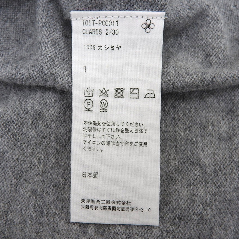TOYOBOSHI Toyo Boushi Like New Itoi KIDO 100% Cashmere V-neck Knit Top Women's Gray 1 10IT-PC0011 Tops