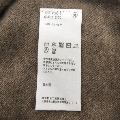 TOYOBOSHI TOYOBOSHI 近全新 糸衣 KIDO 100%羊绒 V领针织上衣 女士 棕色 1 10IT-PC0011 上衣