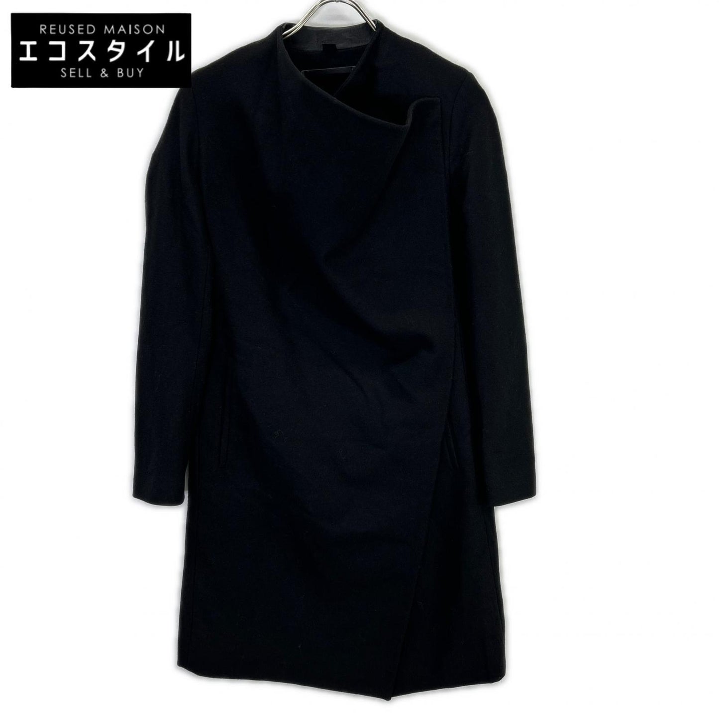 AllSaints オールセインツ WO006J ﾌﾞﾗｯｸ ｳｰﾙ ORA ｺｰﾄ コート 2