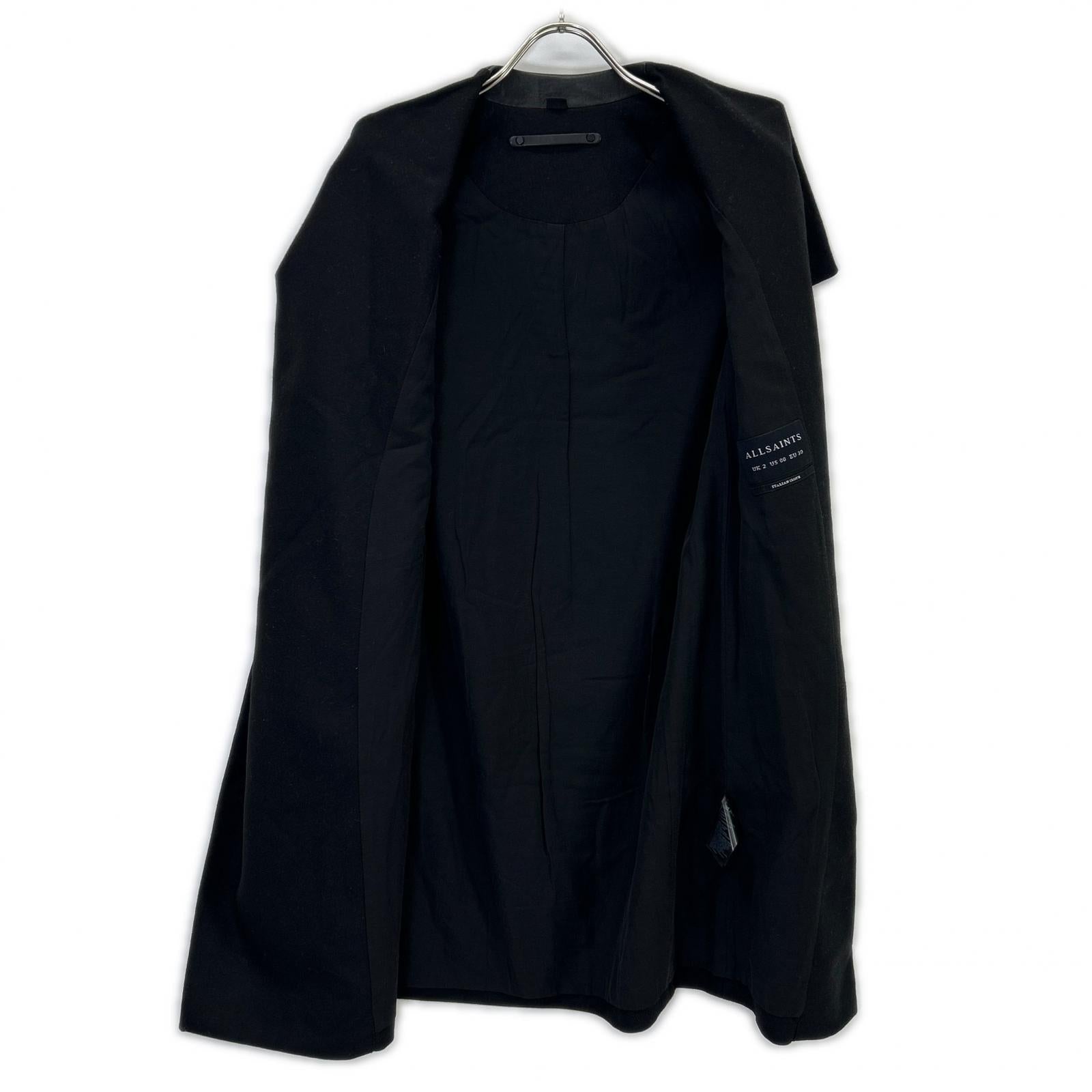 AllSaints オールセインツ WO006J ﾌﾞﾗｯｸ ｳｰﾙ ORA ｺｰﾄ コート 2