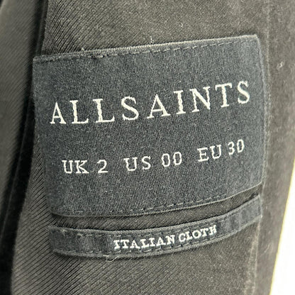 All Saints オールセインツ WO006J black wool ORA coat coat