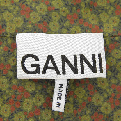 GANNI ガニー Printed Cotton Mini Shirt Dress シャツ ワンピース レディース グリーン系 36 64J10294 F8523 ワンピース