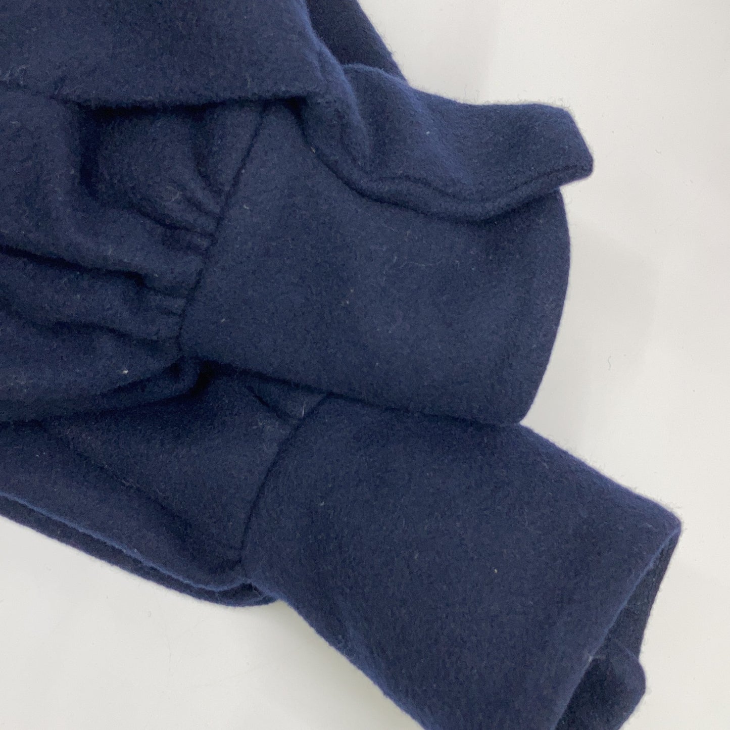 YR2125-113AW-4 Navy Double Puff Sleeve Coat Coat F Women's