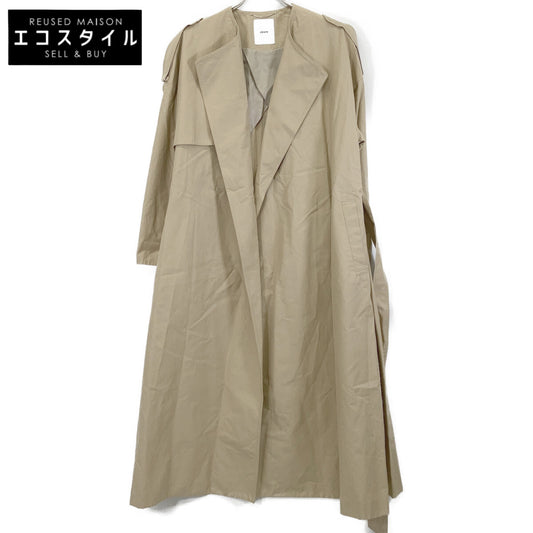 ebure Beige 2910200016 Collarless Trench Coat