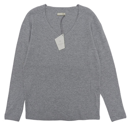 TOYOBOSHI Toyo Boshi Like New Itoiori KIDO 100% Cashmere V-Neck Knit Top Women's Gray 1 10IT-PC0011 Tops