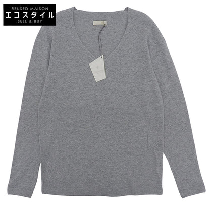 TOYOBOSHI Toyo Boshi Like New Itoiori KIDO 100% Cashmere V-Neck Knit Top Women's Gray 1 10IT-PC0011 Tops