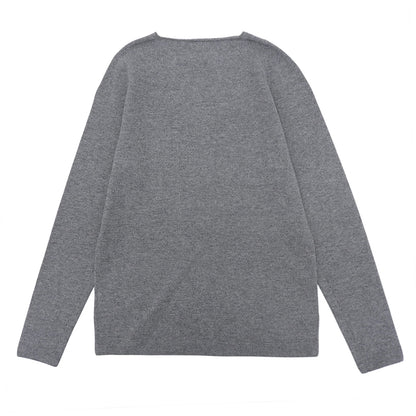 TOYOBOSHI トウヨウボウシ 新品同様 糸衣 KIDO カシミヤ100 Vネックニットトップス レディース グレー 1 10IT-PC0011 トップス