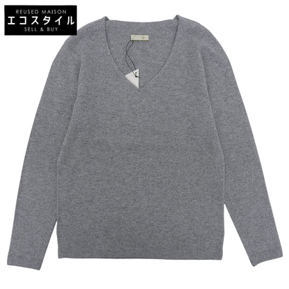 TOYOBOSHI TOYOBOSHI Like New Itoiori KIDO 100% Cashmere V-neck Knit Top Women's Gray 1 10IT-PC0011 Tops