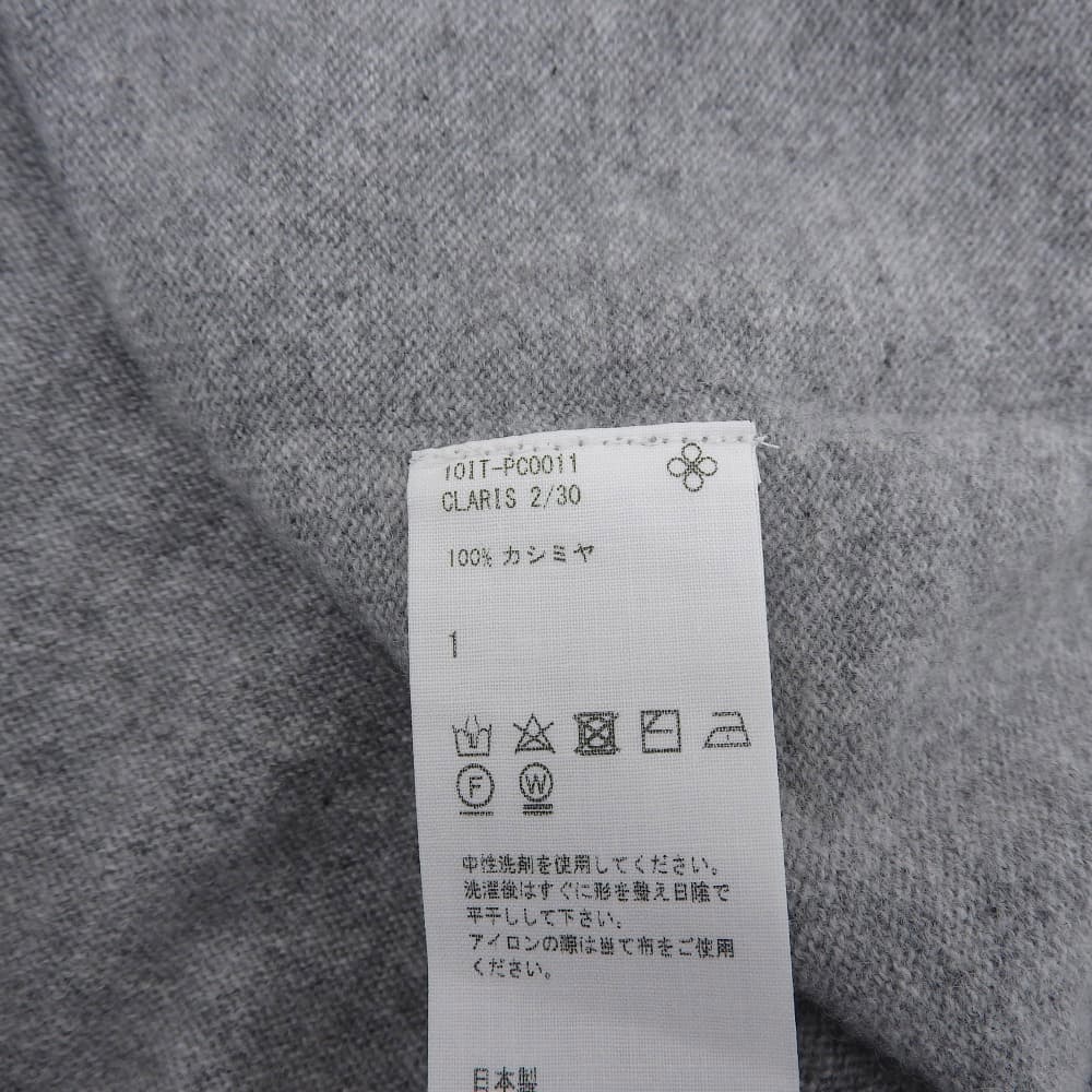 TOYOBOSHI TOYOBOSHI Like New Itoiori KIDO 100% Cashmere V-neck Knit Top Women's Gray 1 10IT-PC0011 Tops