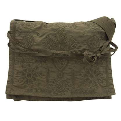 美品 刺绣斜挎包 女式 卡其绿 斜挎包 女式