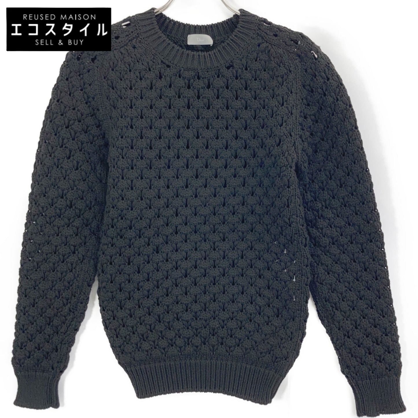 Dior HOMME ディオールオム 563M612AT120 ブラック 透かし編み ニット セーター トップス