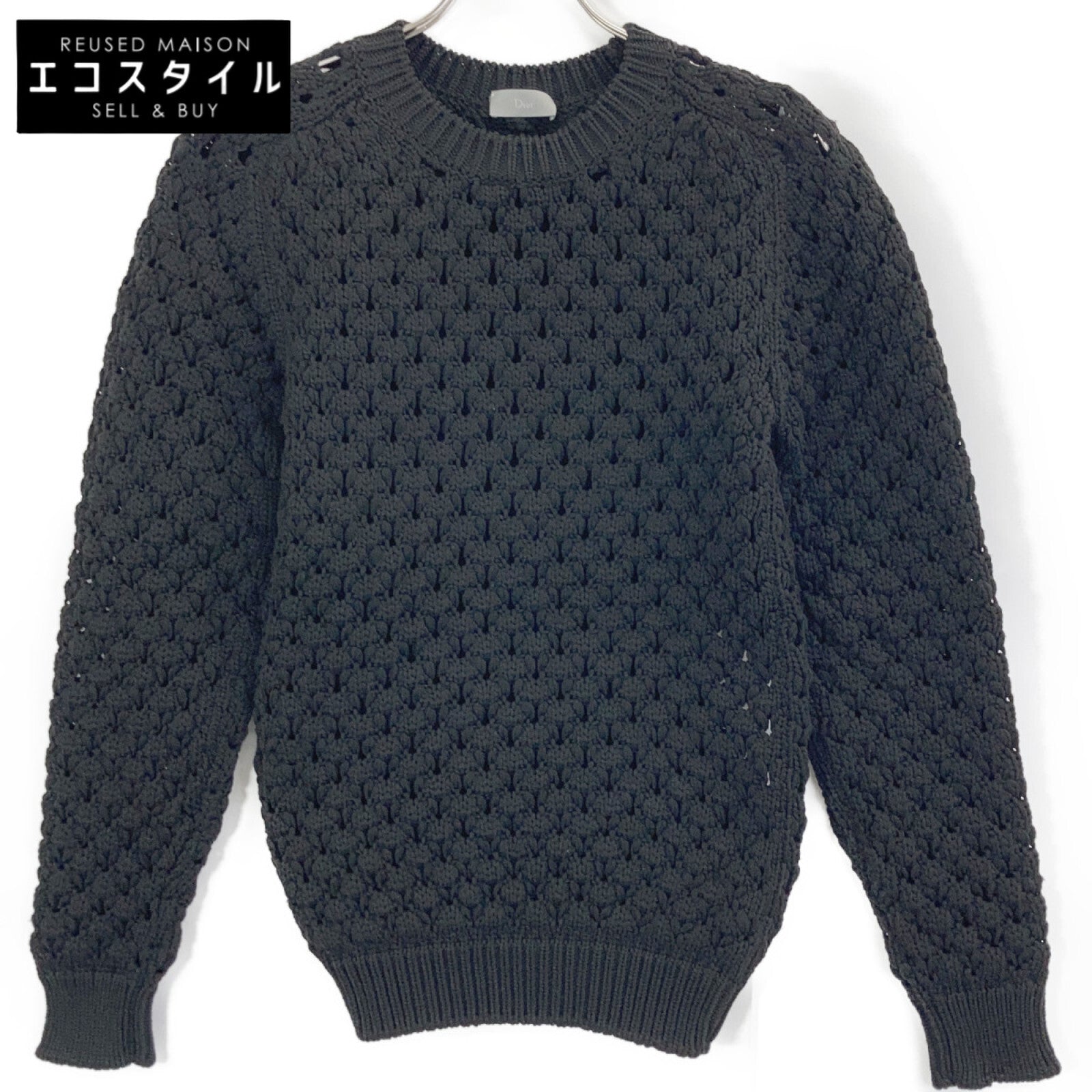 Dior HOMME ディオールオム 563M612AT120 ブラック 透かし編み ニット セーター トップス