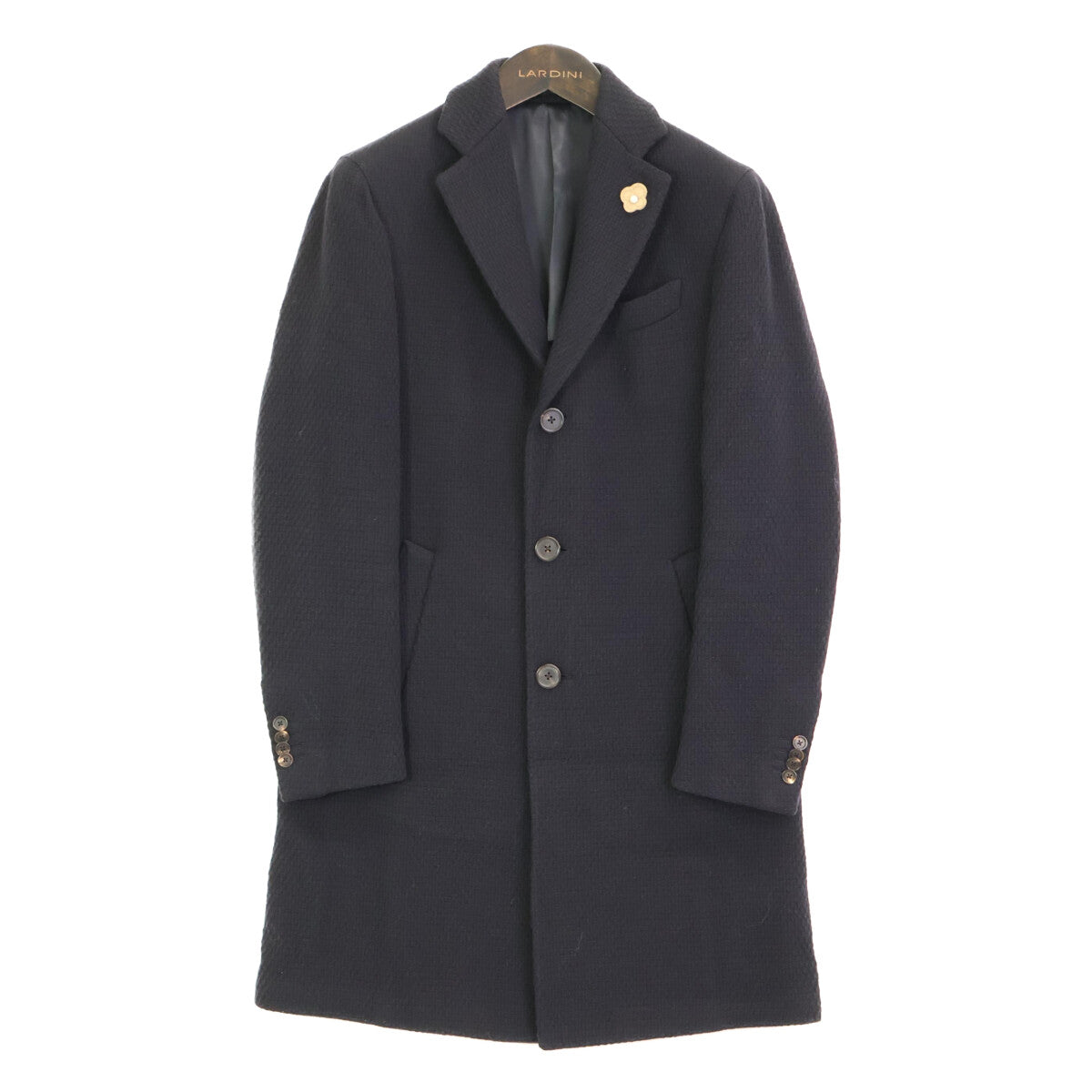 JJ23177AQ NAVY WOOL CHESTERFIELD COAT 46 MEN'S