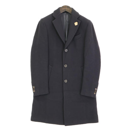 JJ23177AQ NAVY WOOL CHESTERFIELD COAT 46 MEN'S