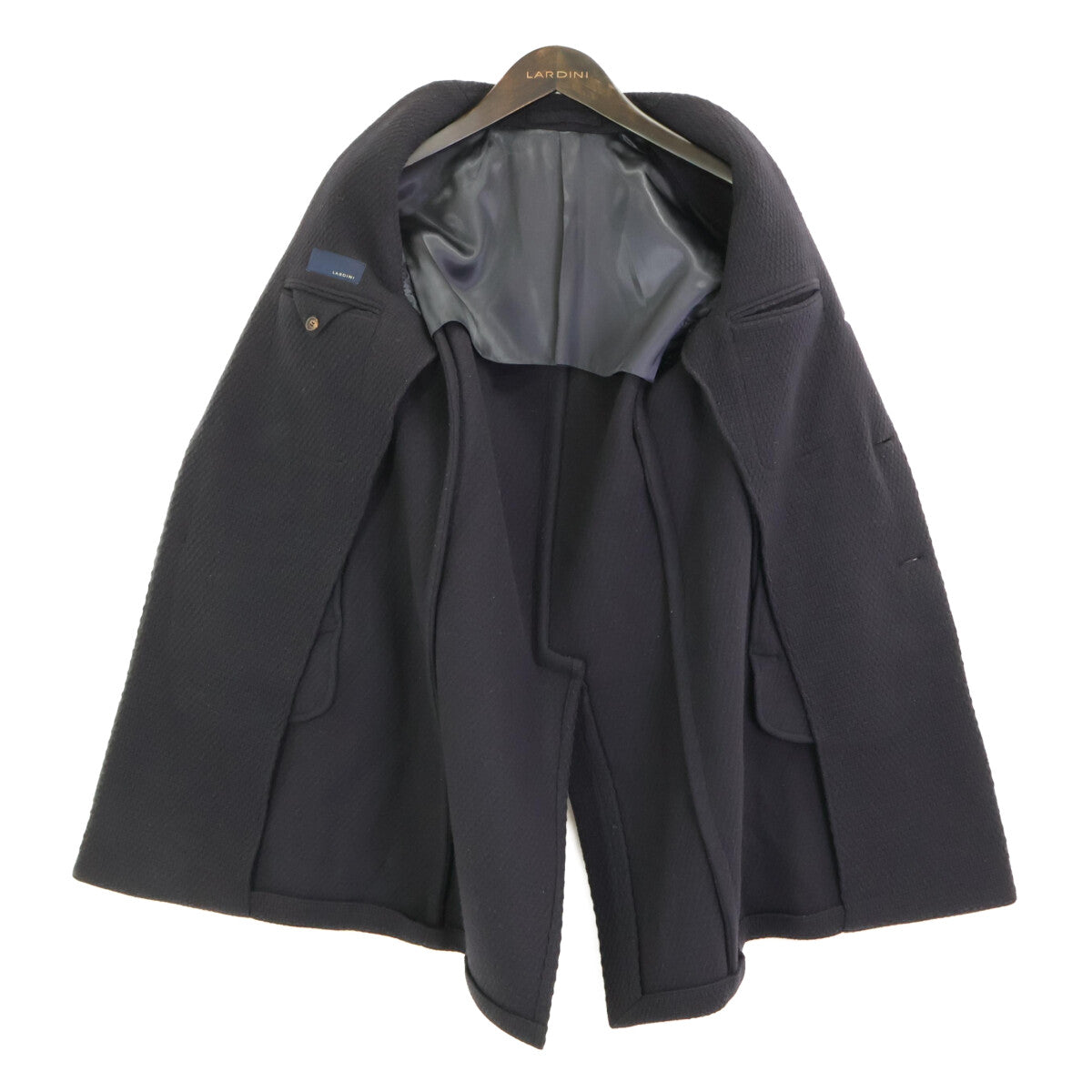 JJ23177AQ NAVY WOOL CHESTERFIELD COAT 46 MEN'S