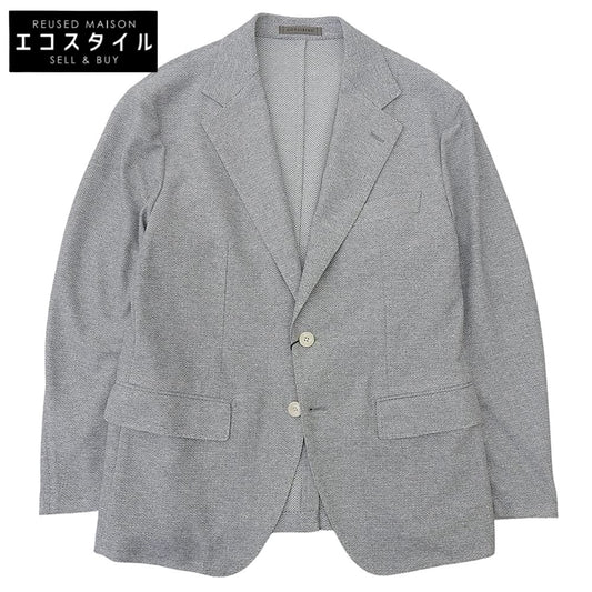 GOTAIRIKU 五大陸 新品同様 リネン混 テーラードジャケット メンズ ライトグレー BS 24SS ジャケット BS