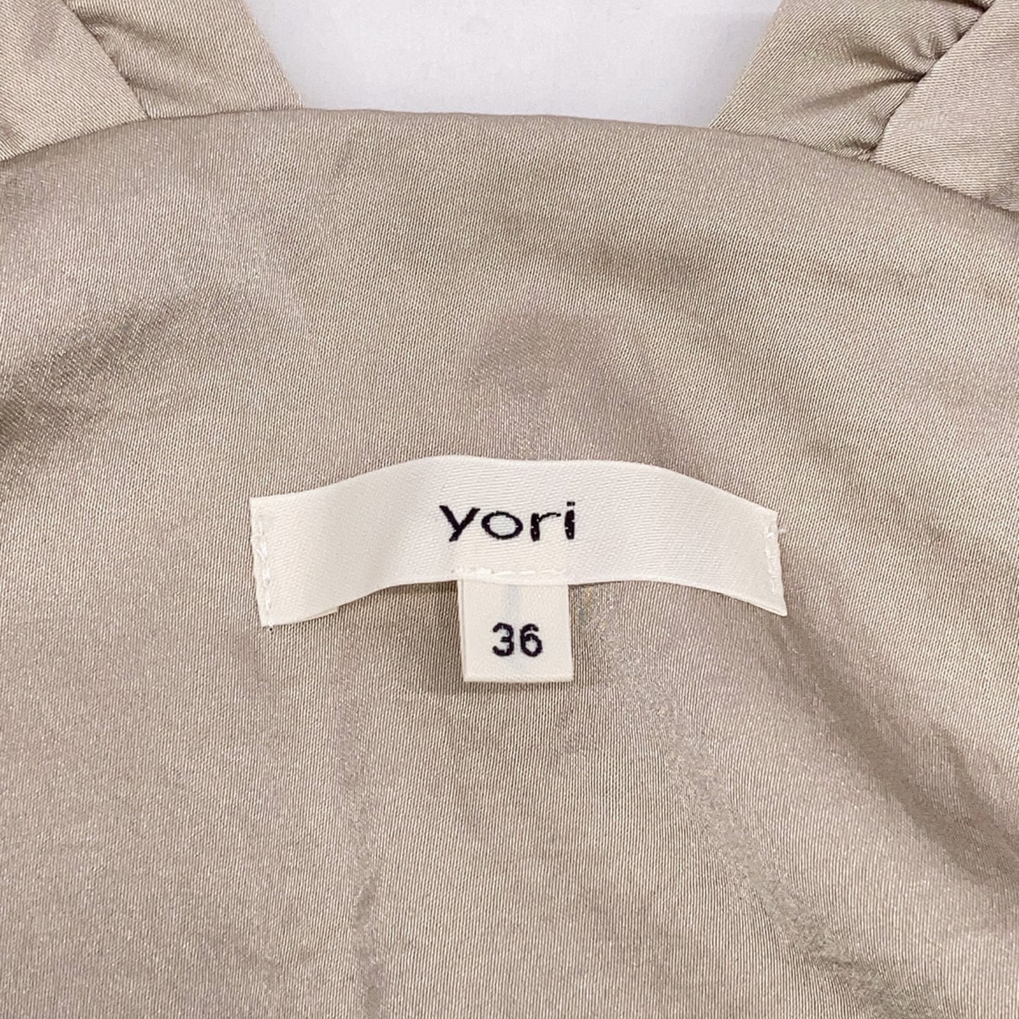 YR2224-121AW Gray Satin Frill Salopette Overalls 36 Women's