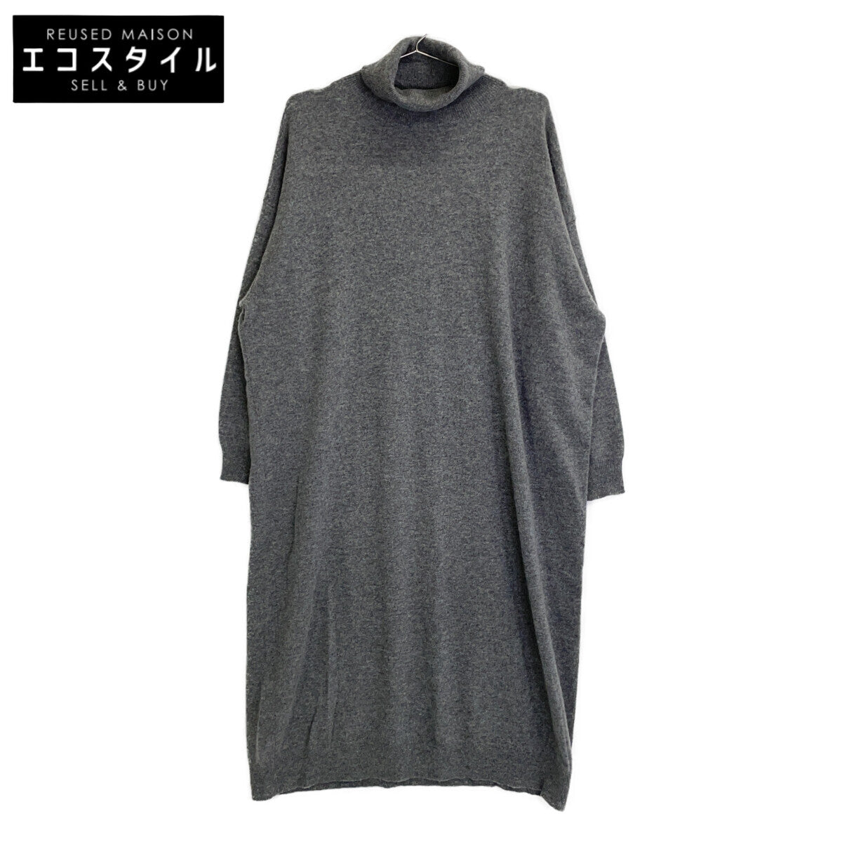 GRAY 3210300186 CASHMERE TURTLENECK DRESS One Piece XS Ladies