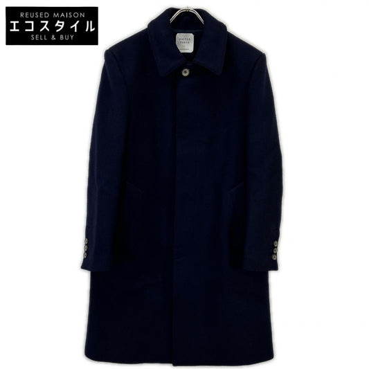 408351005 NAVY WOOL STAND-COLLAR COAT Coat 1 Men's