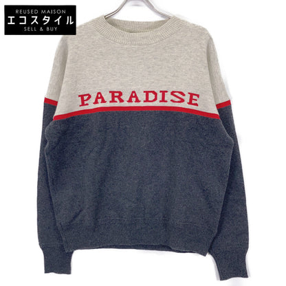 Beige x Gray PARADISE Cotton Wool Sweater Top M Women's