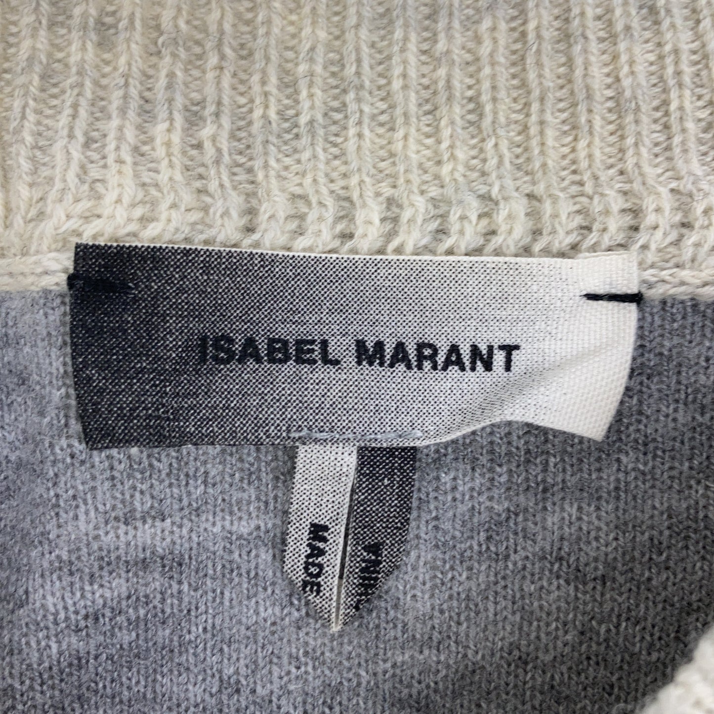 Beige x Gray PARADISE Cotton Wool Sweater Top M Women's