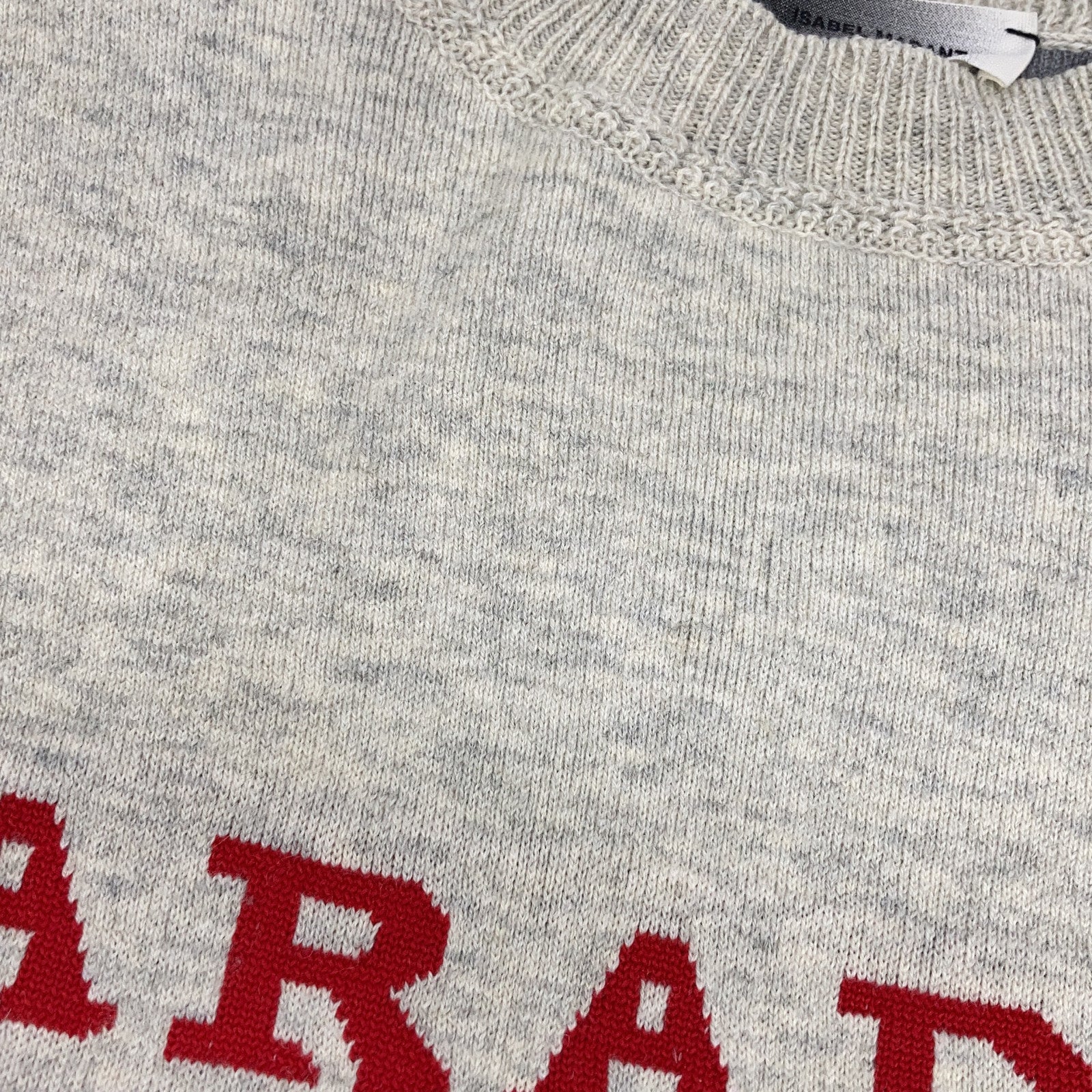 ISABEL MARANT イザベルマラン ベージュ×グレー PARADISE コットンウール セーター トップス