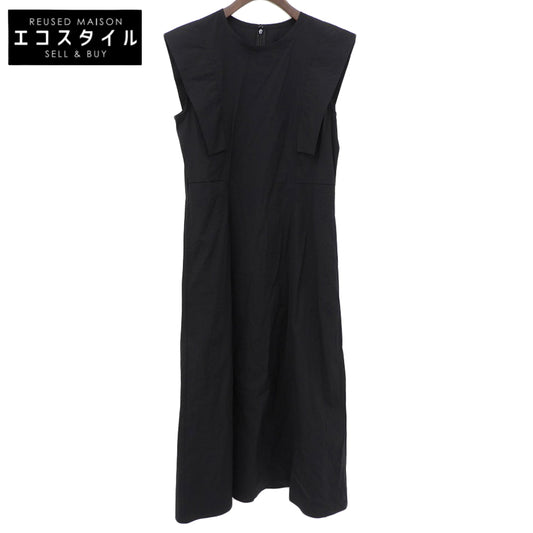 PLST プラステ 美品 ハイストレッチ ナイロン フレア ワンピース レディース ブラック M 12-4205006 ワンピース M